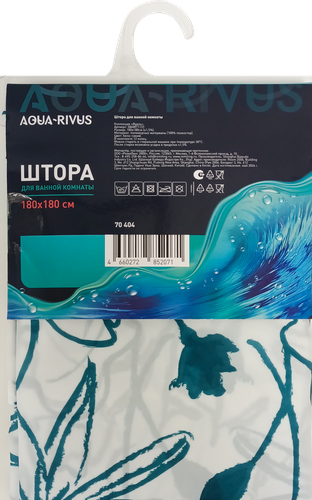 

Штора для ванной Aqua-Rivus Вуаль бело-синяя 180х180 см