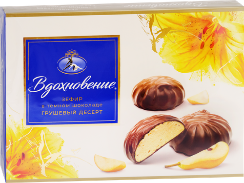 

Зефир Вдохновение Грушевый десерт в темном шоколаде 200 г