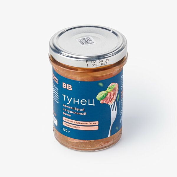 Тунец филе ВкусВилл натуральный 190 г