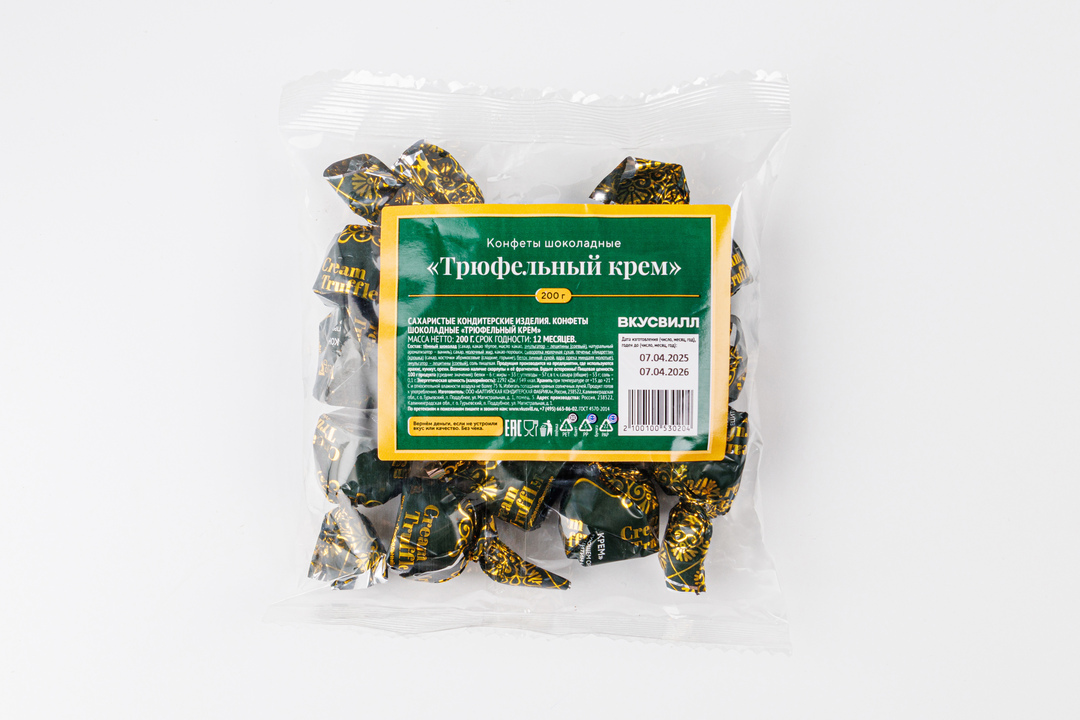 

Конфеты шоколадные Трюфельный крем 200 г