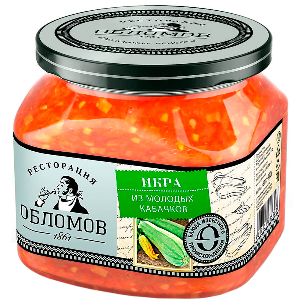

Икра овощная Ресторация Обломов из молодых кабачков 320 г