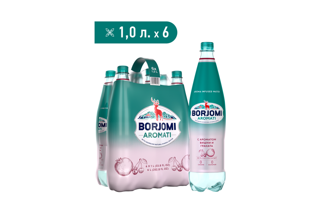 

Вода Borjomi Минеральная вишня-гранат 1 л