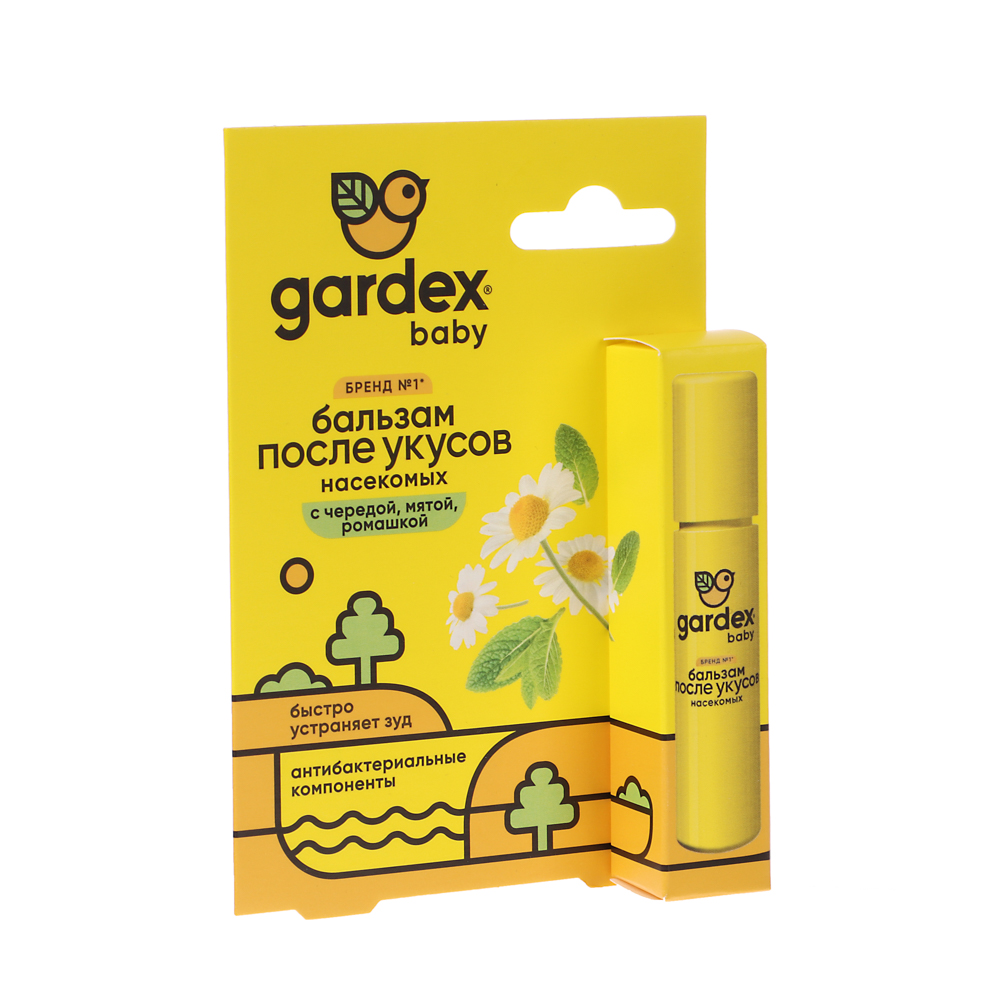 

Бальзам роликовый Gardex Младенец (Baby) после укусов насекомых для детей 7 мл