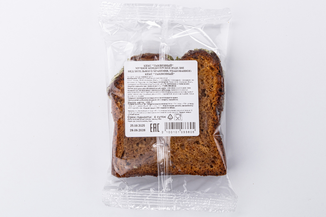 

Кекс ВкусВилл Тыквенный 100 г