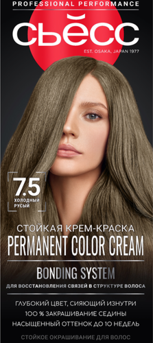 

Стойкая крем-краска для волос Сьёсс Color Холодный русый 7-5 115 мл