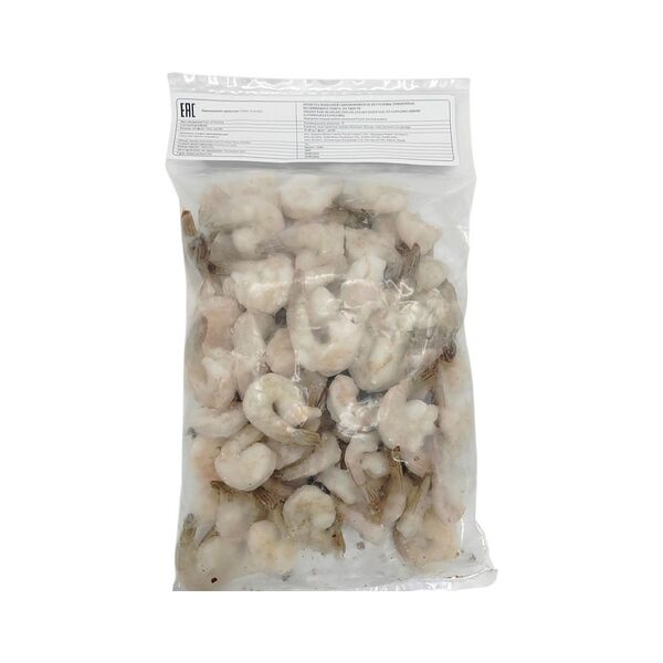 Продукция рыбная Креветка Ванамей пищ сырая мор очищ без вены на хвосте 31/40 1кг