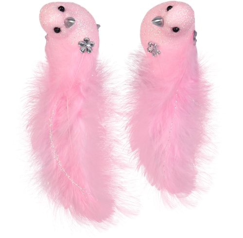 

Украшение елочное Homeclub Птичка с хвостиком на клипсе 17C-2517D1 2 шт цвет в ассортименте