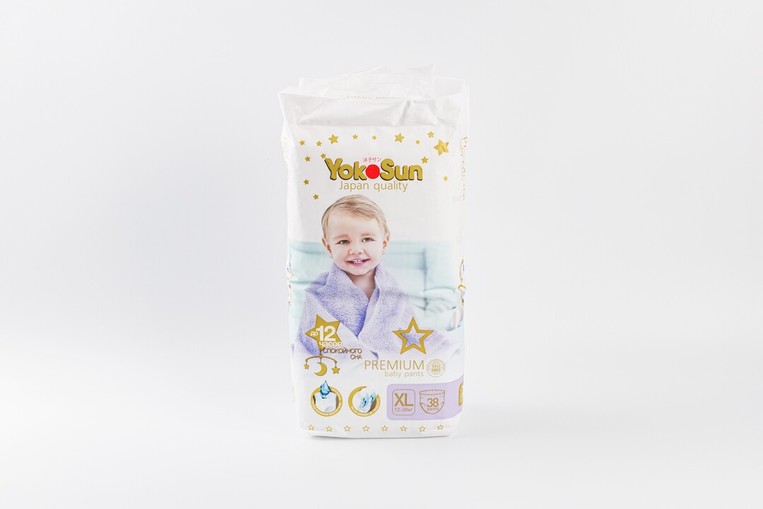 

Подгузники-трусики YokoSun Premium XL 12-20 кг 38 шт