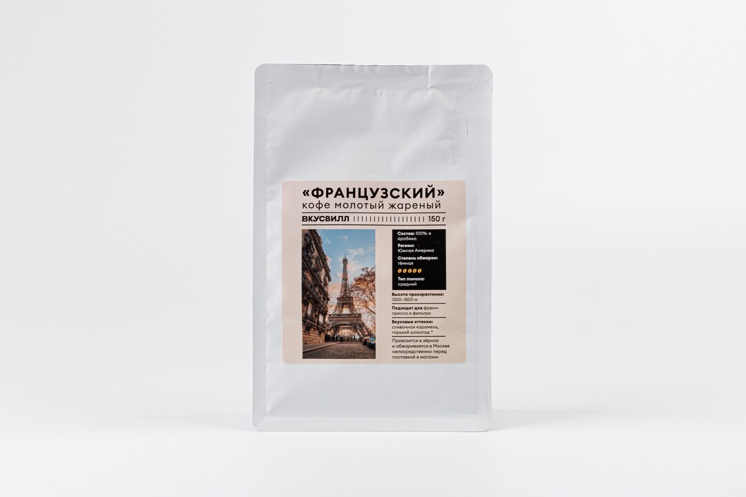 

Кофе ВкусВилл "Французский" молотый 150 г