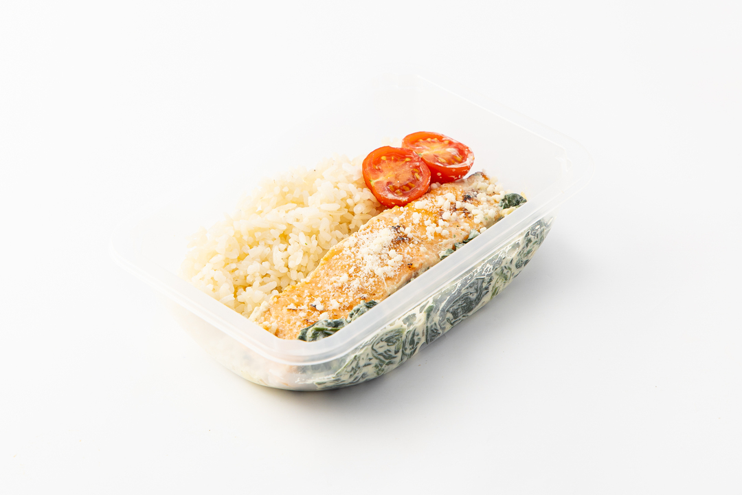 

Стейк из атлантического лосося (семги) с рисом ВкусВилл 300 г