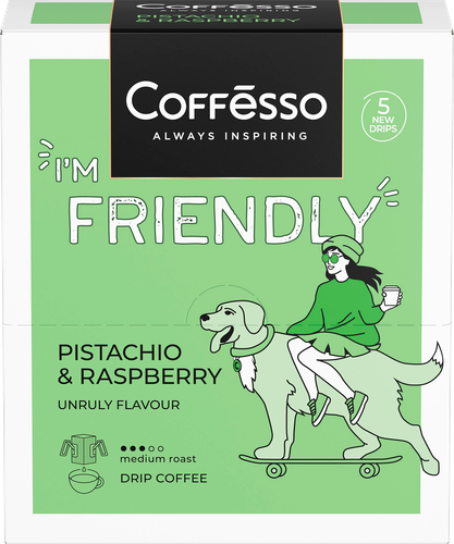 

Кофе в дрип-пакетах Coffesso Friendly Фисташка-малина 5 шт. х 10 г