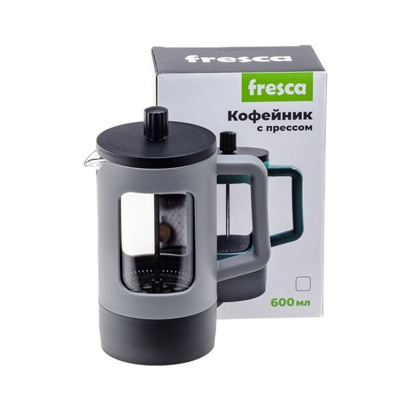 Кофейник с прессом френч-пресс стекло/пластмасса арт321034-600 600мл