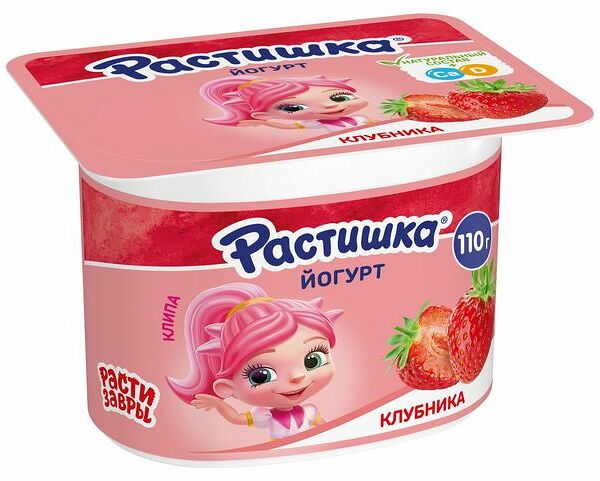 Йогурт Растишка Клубника 3% 110 г