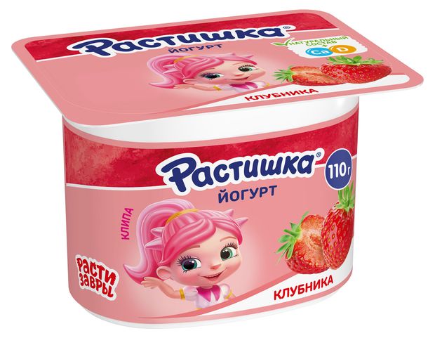 

Йогурт Растишка Клубника 3% 110 г