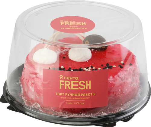 

Торт Лента Fresh Малиновый с творожным кремом 1 кг