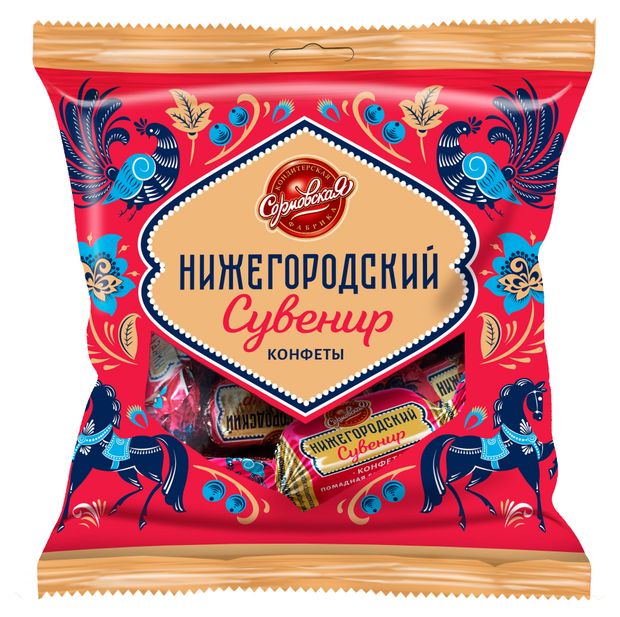 

Конфеты глазированные Сормовская кондитерская фабрика Нижегородский Сувенир с помадным корпусом трюфель 245 г