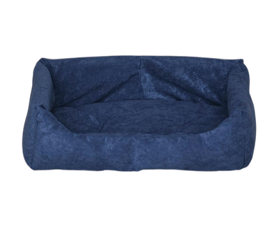 Лежак Petshopru прямоугольный с подушкой синий 51x35x17 см