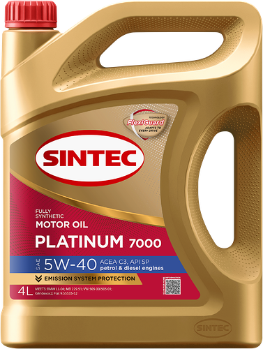 Моторное масло Sintec Platinum 7000 5W-40 C3 SP 4 л