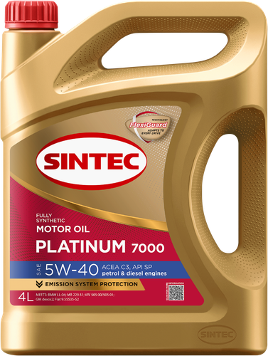 

Моторное масло Sintec Platinum 7000 5W-40 C3 SP 4 л