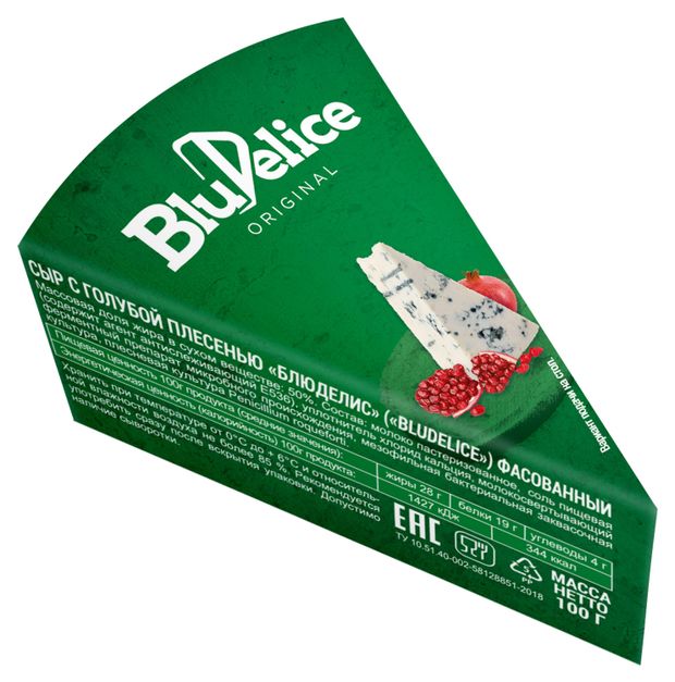 

Сыр мягкий BluDelice Original с голубой плесенью 56% 100 г