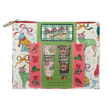 

Набор подарочный Heathcote&Ivory Emporium в косметичке: мыло жидкое 30 мл крем для рук 30 мл