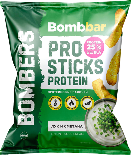 

Палочки кукурузные BombBar Протеиновые Лук и сметана 60 г
