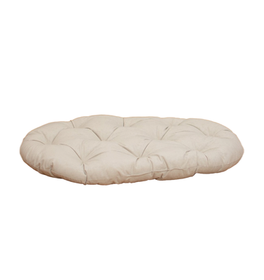 Перина овальная Petshopru мягкая стёганая, бежевая 65x47x7.5 см 