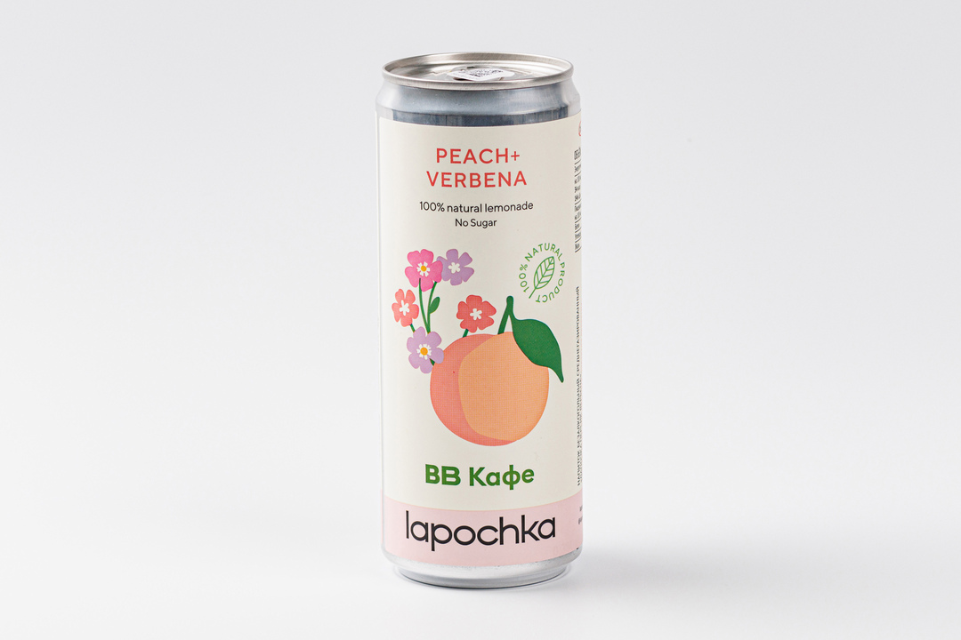 

Лимонад Lapochka персик, вербена 330 мл
