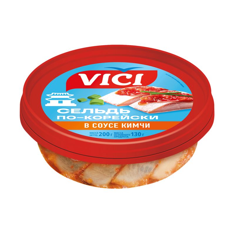 

Филе-кусочки сельди Vici в соусе кимчи по-корейски 200 г