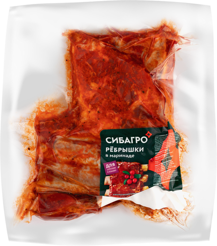 

Ребрышки СИБАГРО свиные в маринаде охл в/у кат Б вес до 1.8кг