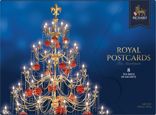 

Чайное ассорти конверт Richard Royal Postcards 8 пакетиков 15.4 г дизайн упаковки в ассортименте