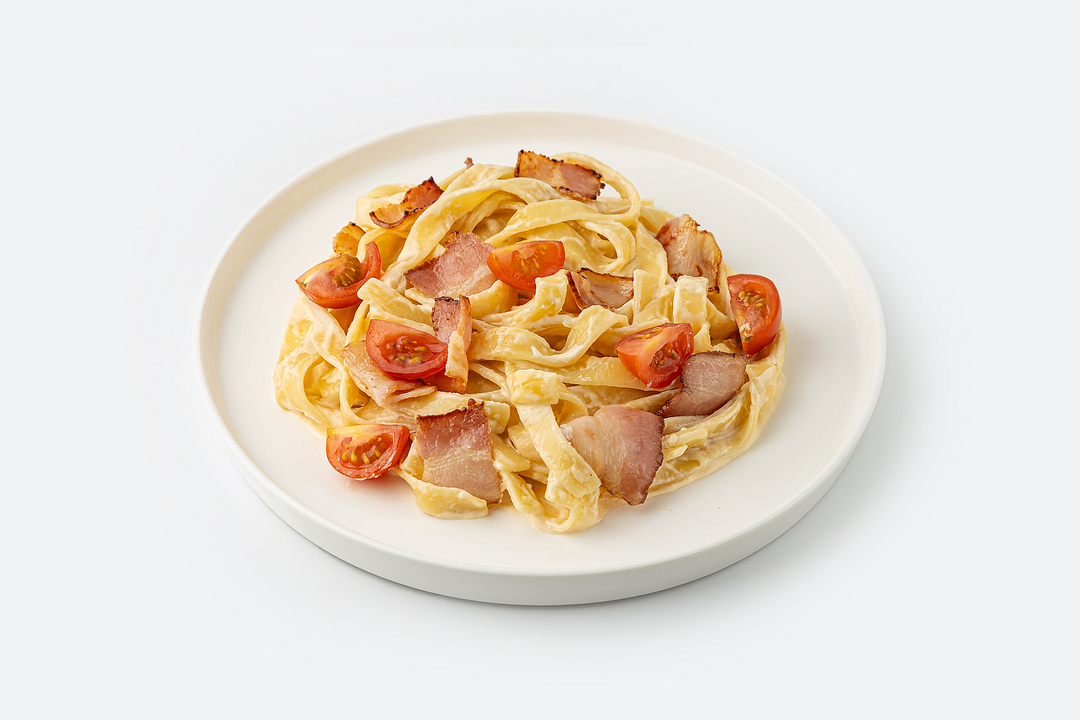 

Паста ВкусВилл Карбонара фетучини с беконом Приготовь сам 305 г