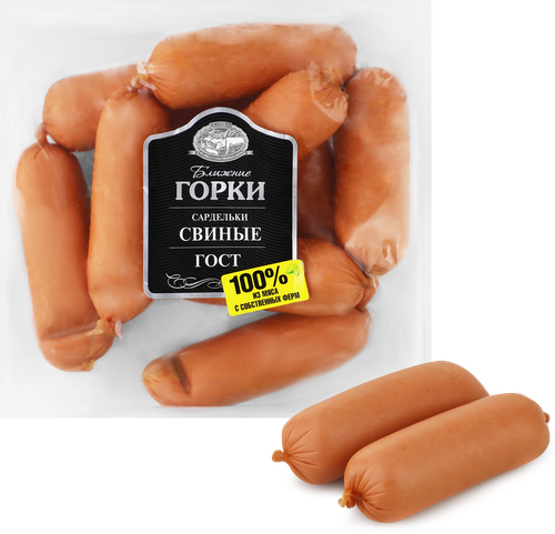 

Сардельки Ближние Горки свиные Гост, весовые