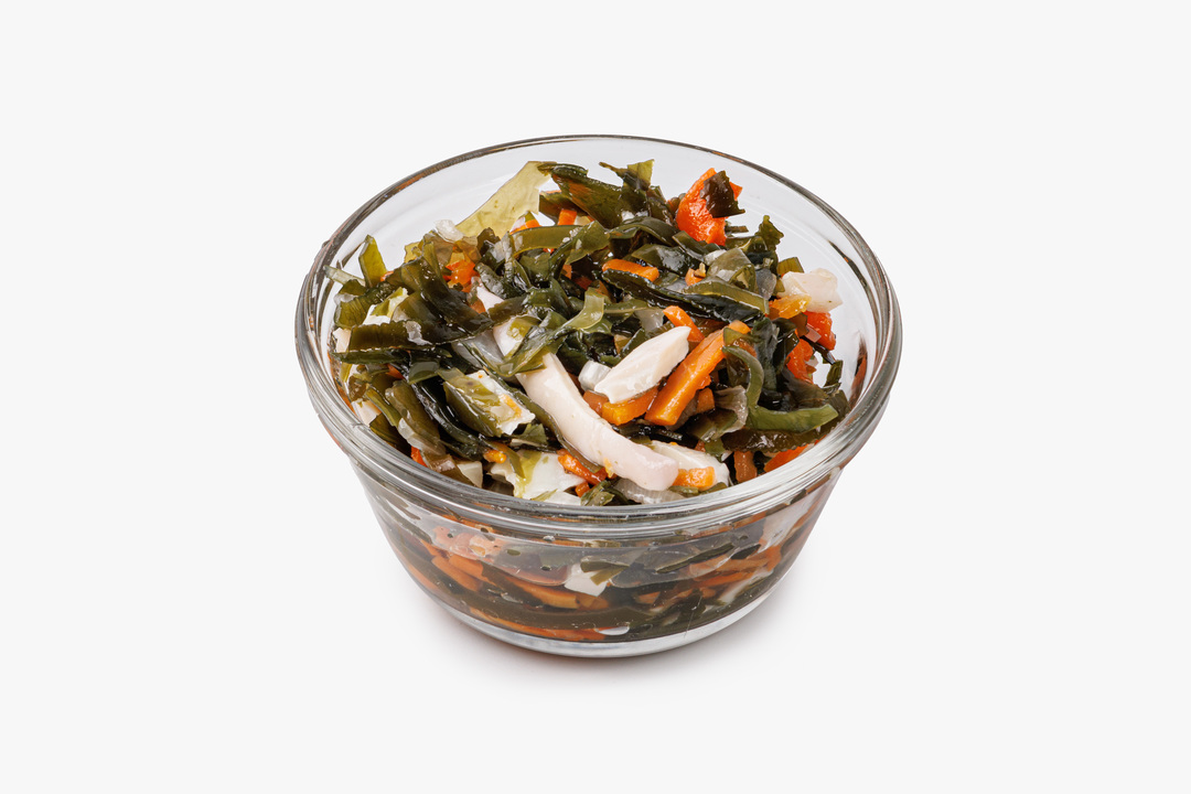 

Салат ВкусВилл из морской капусты с кальмаром вес