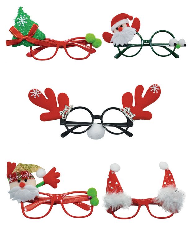 

Очки Partymania Весёлый Новый год, 1 шт в ассортименте