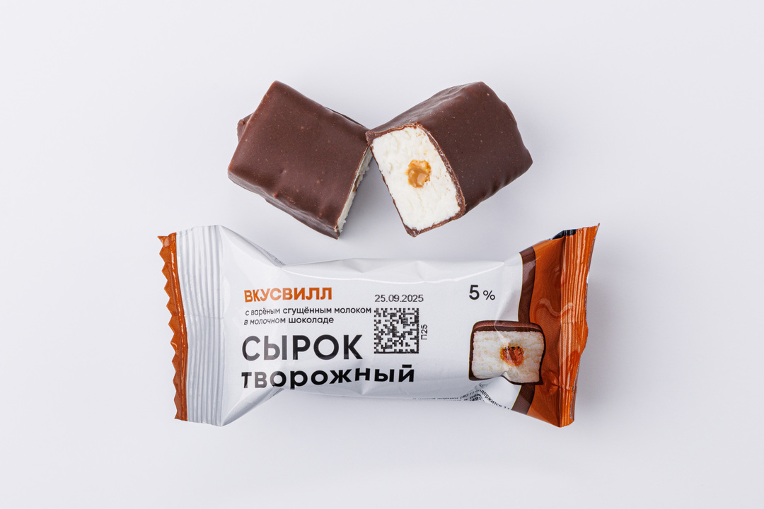 

Сырок творожный ВкусВилл со сгущённым молоком 5% 40 г