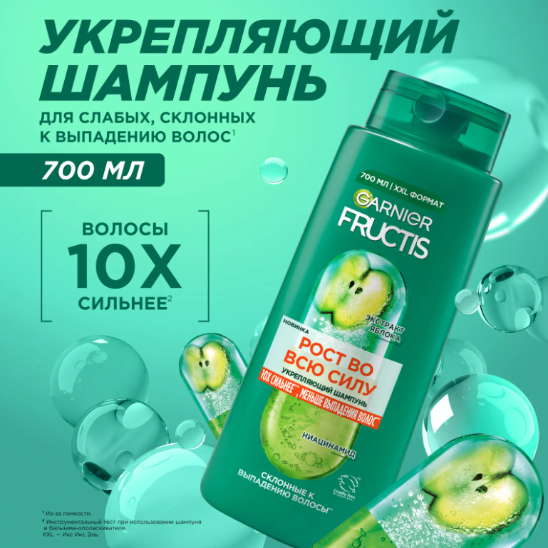 

Шампунь Garnier Fructis Рост во всю силу 700 мл