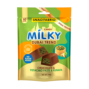 

Шоколад Snaq Fabriq Milky Dubai Trend с фисташковой пастой и хрустящим тестом без сахара 130 г