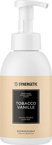Мыло-пена для рук Synergetic Tobacco vanille 500 мл