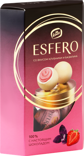 

Конфеты Esfero из белого шоколада Клубника и базилик 186 г