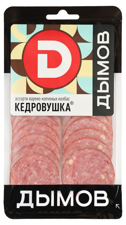 

Ассорти варено-копченых колбас Дымов Кедровушка нарезка 90 г