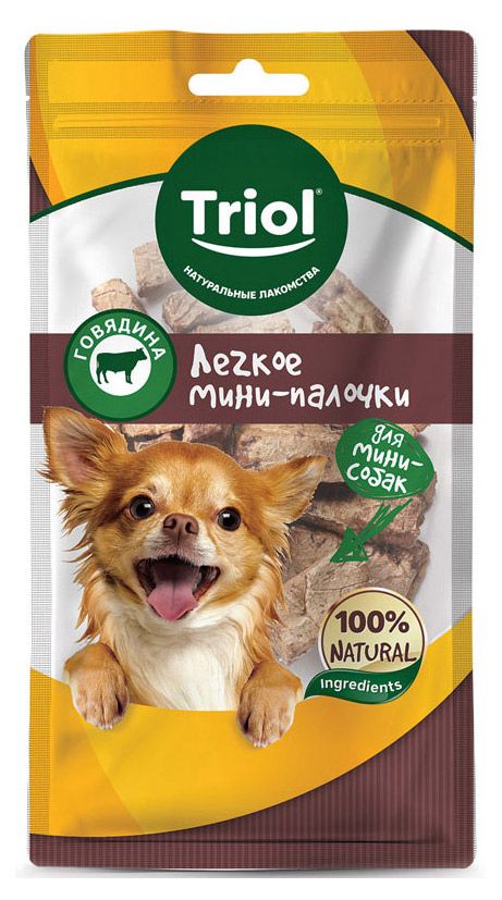 

Лакомство для собак легкое говяжье Triol 30 г