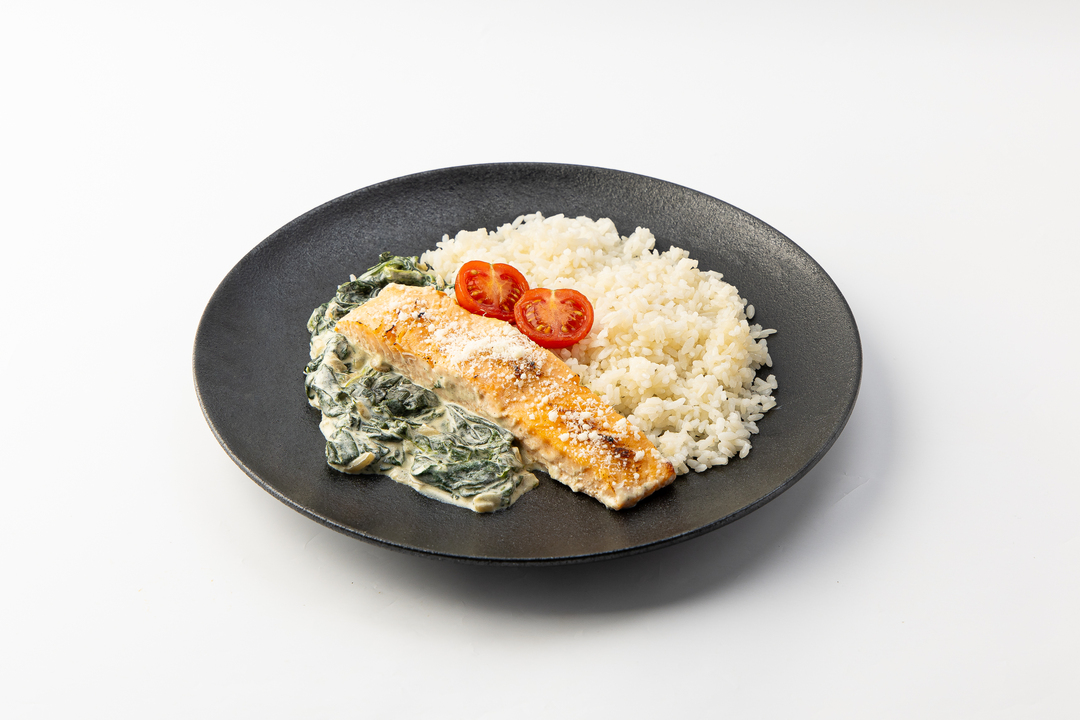 

Стейк из атлантического лосося (семги) с рисом ВкусВилл 300 г