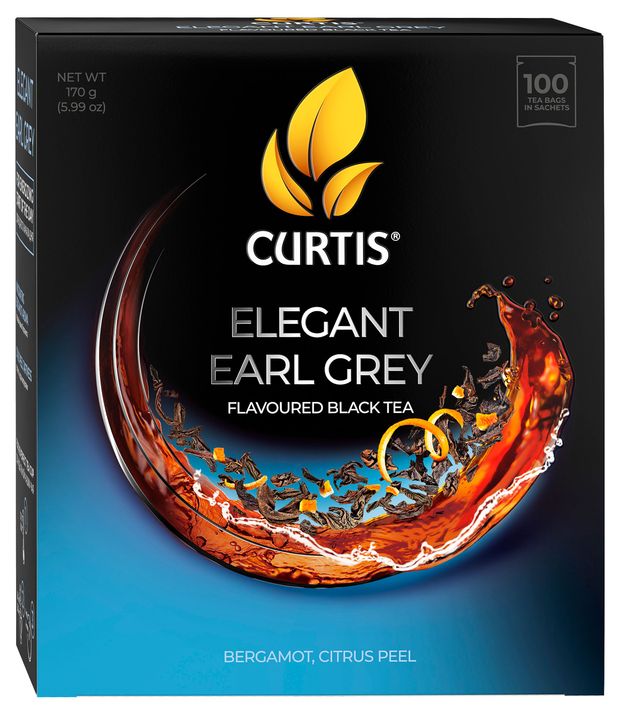 

Чай черный Curtis Premium Tea Collection Elegant Earl Grey With Bergamot Flavour в пакетиках 100 шт. х 1.7 г