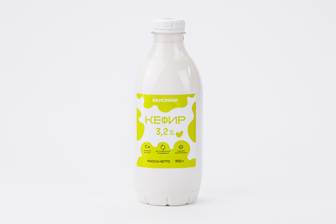 

Кефир Вкусвилл 3,2% в бутылке