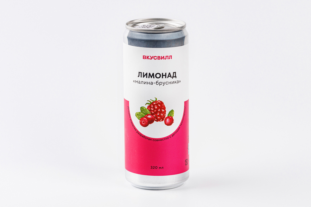 

Лимонад Лето в банке Малина-брусника 320 мл