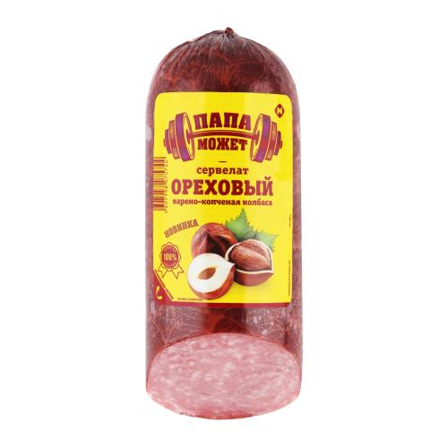 

Колбаса Папа может Сервелат Ореховый варено-копченая 310 г