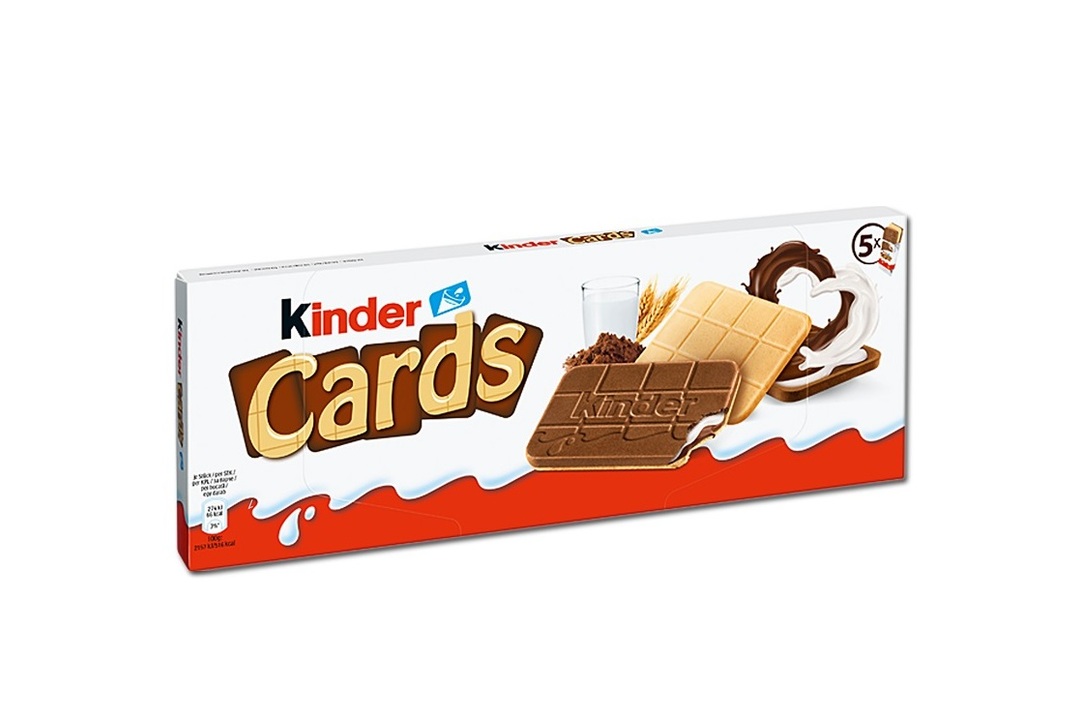 

Вафли Kinder Cards в молочном шоколаде 128 г