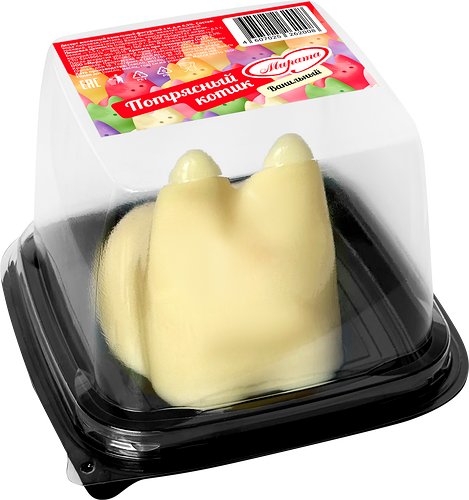 Десерт молочный Мирата Потрясный котик фигурный ванильный 6.5% без змж 180 г