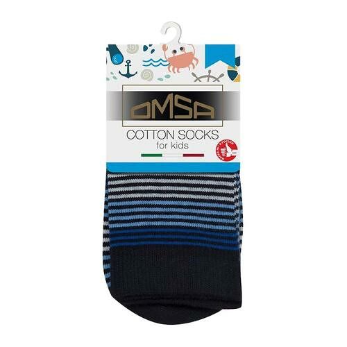 Носки детские Omsa For Kids 21P11 в полоску синие размер 23-26